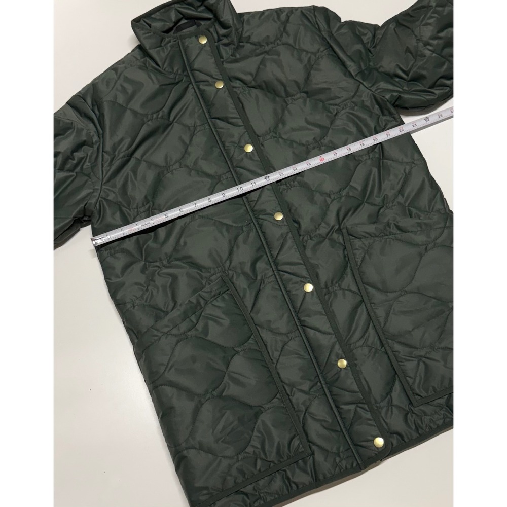 Quince Womens Recycled Polyester Quilted Liner Jacket Forest Green Large L - Picture 2 of 6